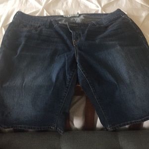Knee length jean shorts